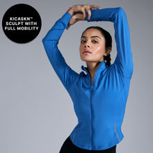 Kica Cropped Training Jacket With Zip Pockets & Thumbholes in KICASKN™ Fabric