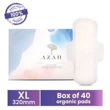 Azah Rash Free Organic Sanitary Pads : Box Of 40 Pads (Without Disposal Bags)