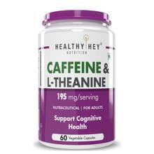 HealthyHey Nutrition Natural Caffeine + L-Theanine 60 Veg Capsules