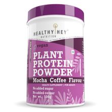 HealthyHey Nutrition Plant Based Vegan Protein Powder, Low Net Carbs - Mocha Coffee