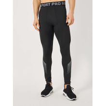 Styli Black Men Printed Training Compression Tights