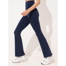 Women Stretchable Flared Pants With Pockets