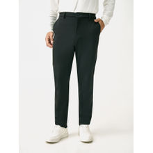 The Pant Project Men Black Polyester Slim Fit Trouser