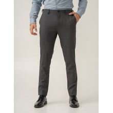 The Pant Project Men Grey Polyester Slim Fit Trouser