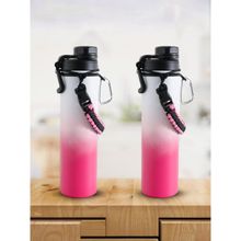 The Better Home Vacuum Bottle With Rope Pink-White (Pack of 2)