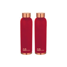 The Better Home Copper Bottle 950 ml- Maroon (Pack of 2)