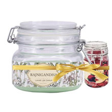 Eternia Combo of Rajnigandha Oud 28 Hours Double Wick with Rose 16 Hours Jar Candles