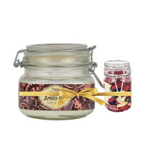 Eternia Combo of Royal Amber Oud 28 Hours Double Wick with Rose 16 Hours Jar Candles