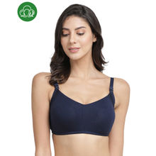 Inner Sense Organic Antimicrobial Soft Feeding Bra with Removable Pads - Blue