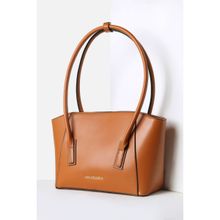 Van Heusen Women Tan Solid Casual Shoulder Bag