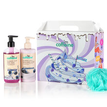 mCaffeine Blueberry Escape Bath & Body Kit | Diwali Luxury Gift Set (600ml)