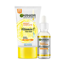 Garnier Bright Complete Facewash & Bright Complete Vitamin C Serum Combo