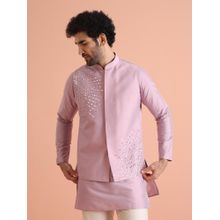 KISAH Pink Embellished Nehru Jacket