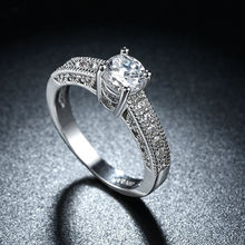 Karatcart Platinum Plated Elegant Austrian Crystal Adjustable Ring With Red Rose Case