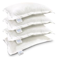 SLEEPSIA Hotel High Quality Pillow for Sleeping Bed Pillows, 24" X 16" (White, Pack of 4)
