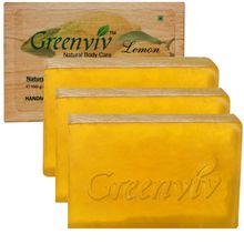 Greenviv Natural Lemon Soap Pack of 3
