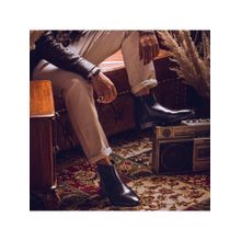 Saint G Theo Black Leather Handcrafted Chelsea Boots