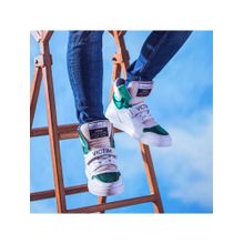 Saint G Rowan Green & White Leather Sneakers