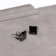 Yellow Chimes Black Spiked Studs Earrings