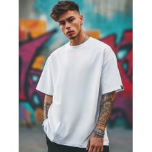Bewakoof Men's White Oversized T-shirt