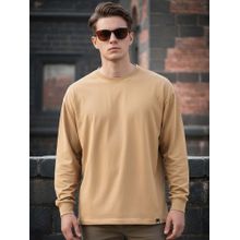 Bewakoof Men's Brown Oversized T-shirt