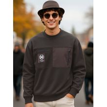 Bewakoof Heavy Duty 1.0 Official Marvel Men's Brown Graphic Printed Oversized Sweatshirt