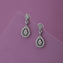 Carlton London Teardrop Shaped Drop Earrings