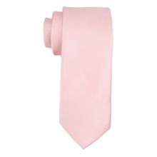The Tie Hub Solid Pink Microfiber Necktie