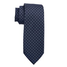 The Tie Hub Alliance Black with Blue Polka Microfiber Necktie