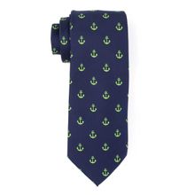 The Tie Hub Anchor Blue and Green Microfiber Necktie