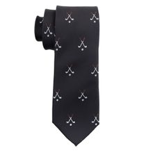 The Tie Hub Golf Black Microfiber Necktie