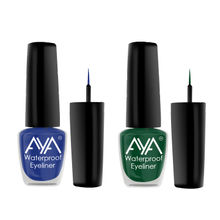 AYA 24 Hrs Long Lasting & Waterproof Eyeliner (Set Of 2) - Metallic Green N Metallic Blue