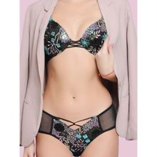 Curwish I Lacy Wonder - Hand Embellished Push-up Bra (Set of 2)