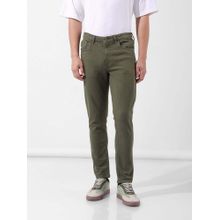 The Indian Garage Co Men Green Solid Slim Fit Jeans