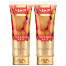 Vaadi Herbals Face & Body Scrub With Walnut & Apricot (Pack Of 2)