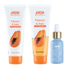 Nykaa Naturals Anti-pigmentation Face Wash + Face Scrub + Skin Potion Anti-pigmentation Facial Oil