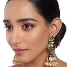 Accessher Stylish Latest Designer Fancy Gold Plated Dome Shaped Jhumkas For Women And Girls