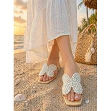 Sandal Stories Dreamy Handcrafted Pearl Butterfly Beach Flats