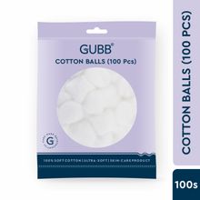 GUBB Cotton Balls For Face Cleaning & Makeup Removal 100 Pieces