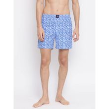 CRIMSOUNE CLUB Men's Blue Printed Boxer Blue Blue