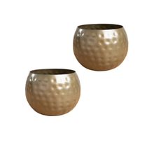 Homesake Belly Bucket Planters Golden Hammer 2 Pieces