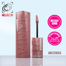 Maybelline New York Super Stay Vinyl Ink Liquid Lipstick, Instant Shine Lasts Up To 16H - Awestruck