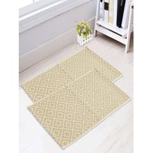 Saral Home Cotton Floor Mat Rug Anti Skid Mats Combo (Pack Of 2)