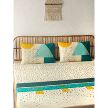 House This Akriti 100% Poly Cotton 1 Single Bed Sheet & 1 Pillow Cover-Multi