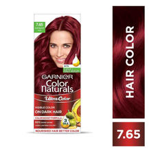 Garnier Hair Colouring Creme,Long-lasting,Smoothness & Shine,Color Naturals,Shade:7.65 Raspberry Red