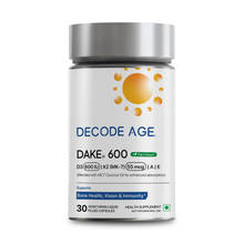 Decode Age Dake 600 IU Vitamin D3 K2,Infused with MCT Oil-For Skin, Immunity&Bone Health Capsules