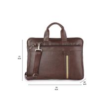 Kenneth Cole Leatherette Unisex 15.6 Laptop Bag With Detachable Adjustable Shoulder Strap - Brown