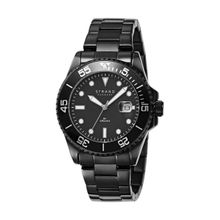 Strand by Obaku Bondi Dark Turn Able Bezel Black Round Dial Mens Watch - S727GDBBSB