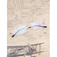 TED SMITH Unisex White Rimless Rectangle Frame (50)