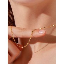 ZAISHA Lip 18K Gold Plated, Anti Tarnish & Skin Safe Chain